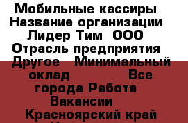 Мобильные кассиры › Название организации ­ Лидер Тим, ООО › Отрасль предприятия ­ Другое › Минимальный оклад ­ 50 000 - Все города Работа » Вакансии   . Красноярский край,Норильск г.